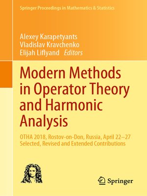 cover image of Modern Methods in Operator Theory and Harmonic Analysis
